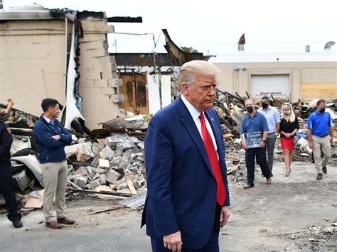 Trump Trat De Usar Su Visita A Kenosha Para Promover Discurso De La