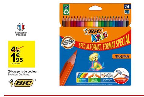 Promo Crayons De Couleur Bic Chez Carrefour Icatalogue Fr