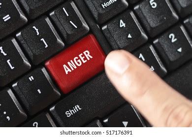 Anger Word On Red Keyboard Button Stock Photo 517176391 Shutterstock