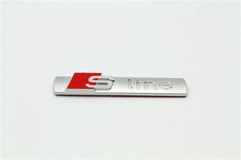 D Metal Sline S Line Fender Emblem Decal Sticker Badge Car Styling For