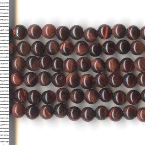 Natural Red Tigers Eye Round 4mm Ilona Biggins Beads Pearls