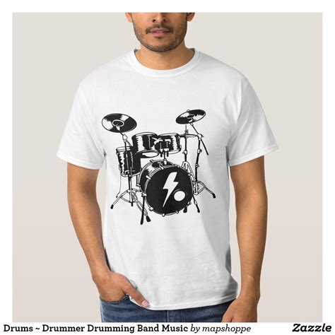 Drums Drummer Drumming Band Music T Shirt Drums Music Tshirts