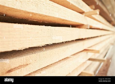 Wood For Construction The Building Material Is Prepared For