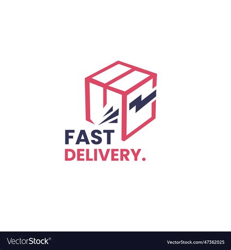 Fast delivery logo template design Royalty Free Vector Image