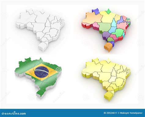 Mapa De Brasil D Ilustra O Stock Ilustra O De Cartografia