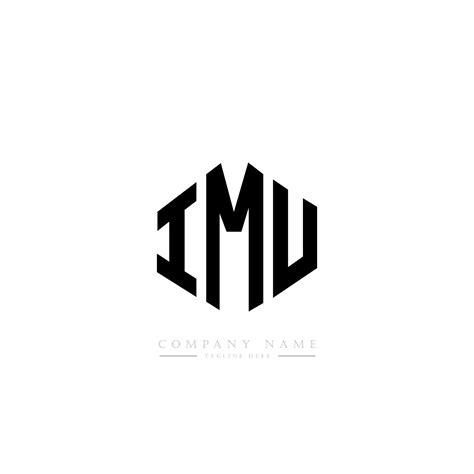 IMU letter logo design with polygon shape. IMU polygon and cube shape ...