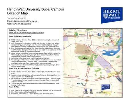 Pdf Heriot Watt University Dubai Campus Location Map · Heriot Watt