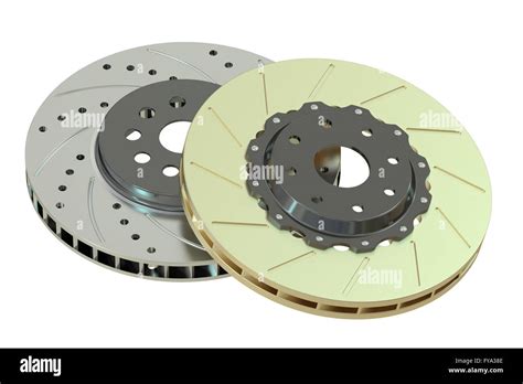 Car Discs Brake 3d Rendering Isolated On White Background Stock Photo