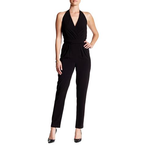 Black Halter Self Tie Crepe Jumpsuit Brandalley