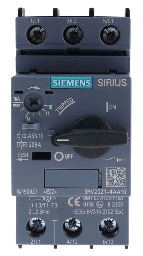 3RV2021 4AA10 Siemens Siemens 10 16 A SIRIUS Innovation Motor