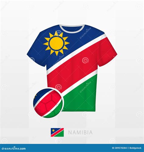 Football Uniform of National Team of Namibia with Football Ball with ...