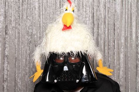 The Chicken Hat and Darth Vader! | Chicken hats, Photo booth, Darth vader