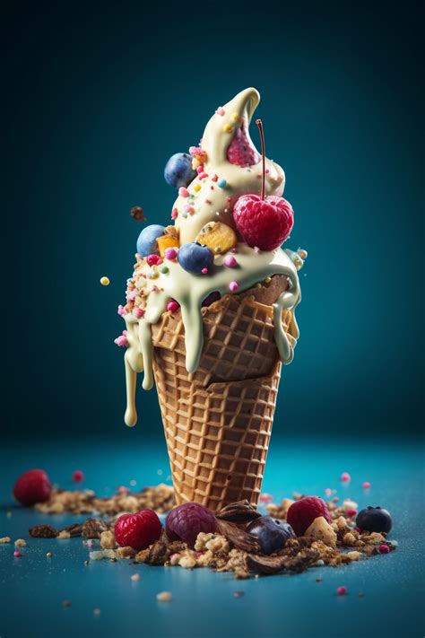 ArtStation - Melting Ice Cream with Berries | Artworks