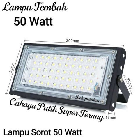 Lampu Tembak Watt Lampu Sorot Led Cahaya Putih Lazada Indonesia