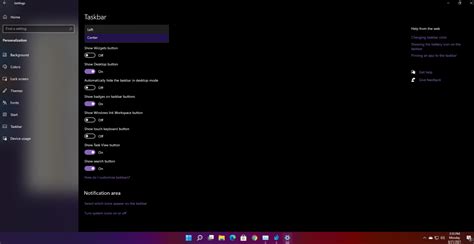 Taskbar Settings Windows 11