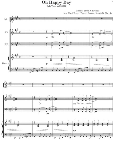 Partitura Oh Happy Day Pdf