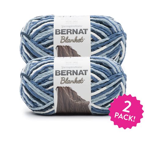 Bernat® Blanket™ 6 Super Bulky Polyester Yarn Faded Blues 105oz300g