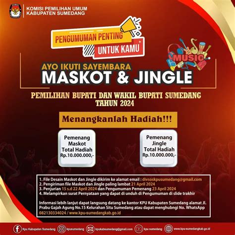 Kpu Sumedang Gelar Lomba Maskot Dan Jingle Pilkada Sumedang Tahun