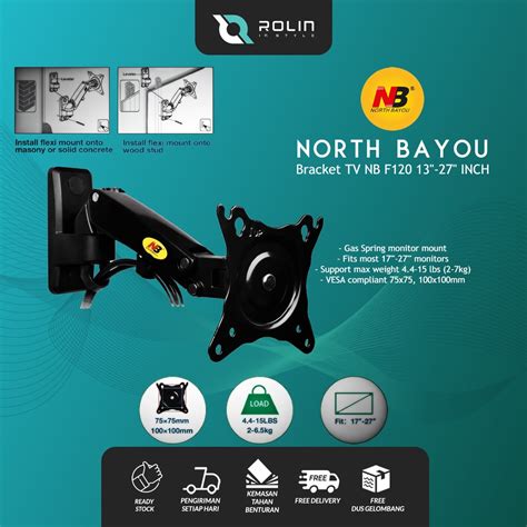 Jual Bracket Tv Monitor Led Lcd North Bayou Nb F Inch