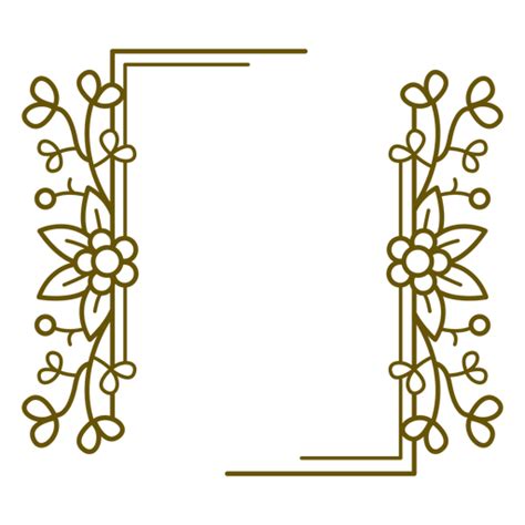 Dise O Floral Marco Rectangular Descargar Png Svg Transparente