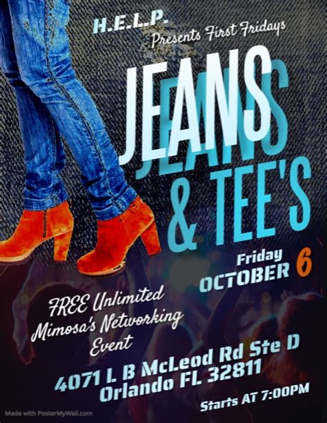 Jeans Party Flyer Postermywall