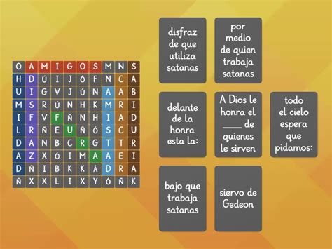 Los Primeros Jueces Wordsearch