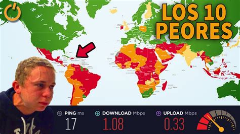 10 Países con el peor internet del mundo en 5 minutos El tuyo puede