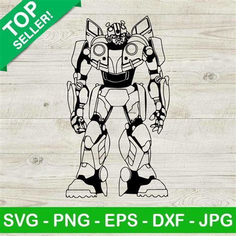 Bumblebee Transformer SVG Bumblebee Robot SVG Transformer Character SVG