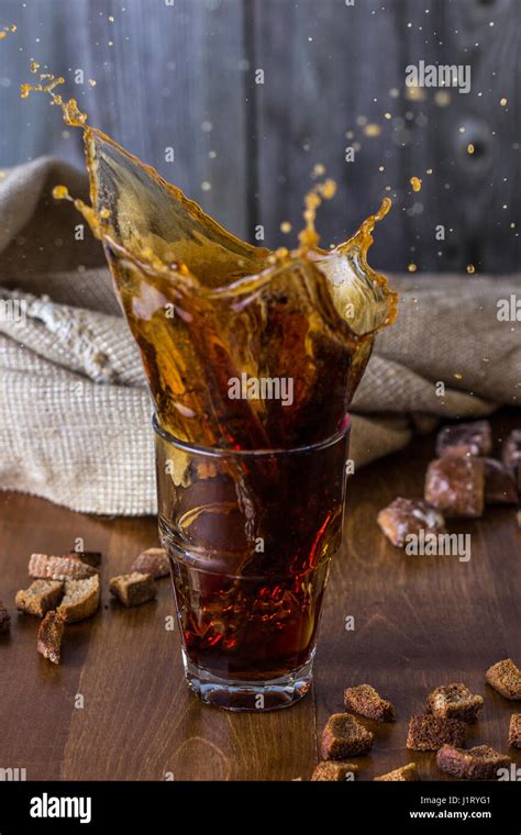 Traditional Russian Drink Kvass From Bread Rye Malt Sugar And Water