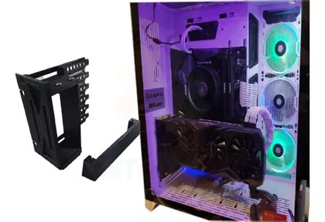 Suporte Placa De Video Gamer Vertical Gpu Universal Gabinete Cor Preto