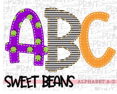 Spooky *Printable PNG* Alphabet mini bundle – socuteappliques.net ...