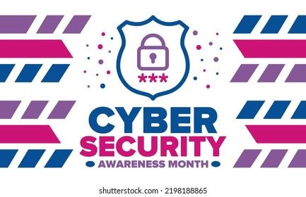 Cyber Security Awareness Month Celebrated Annual Stock Vector (Royalty ...