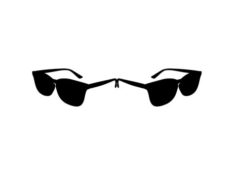 Sun Glasses Silhouette, Side View, Flat Style, can use for Pictogram ...