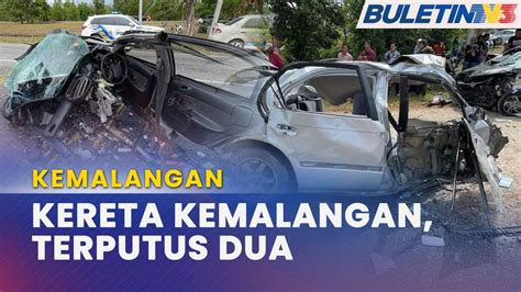 KEMALANGAN Empat Remaja Parah Kereta Putus Dua YouTube