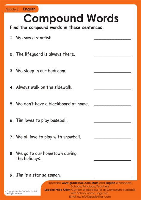 Compound Words Worksheets 99worksheets 44 Off