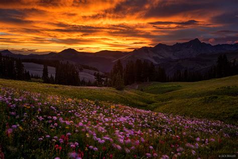 Fiery San Juan Sunset San Juan Mountains Colorado Mountain