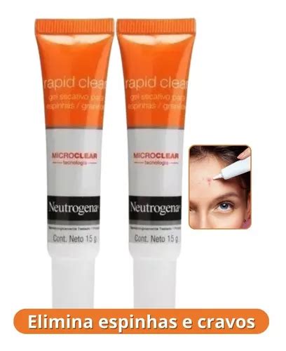 Gel Secativo Neutrogena Para Espinhas Rapid Clear 15g 2 Unid