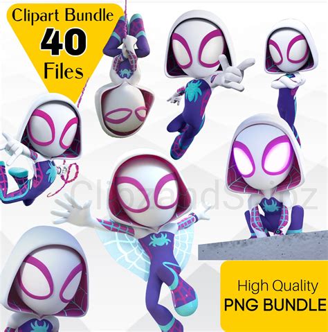 Paquete De Imágenes Prediseñadas De Ghost Spider Png Spidey Y Etsy México