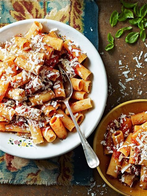 Rigatoni with roasted tomatoes and ricotta salata | Pasta recipes | Jamie magazine recipes