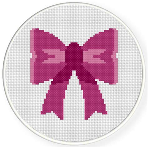 Charts Club Members Only: Purple Ribbon Cross Stitch Pattern – Daily ...