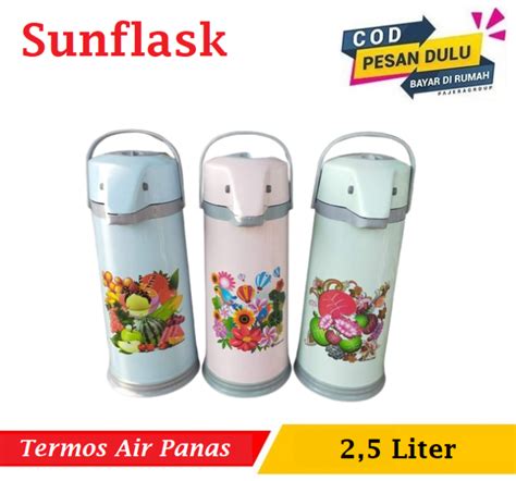 Termos Air Pencet Sunflask AP 2525P Termos Air Panas Kapasitas 2 5