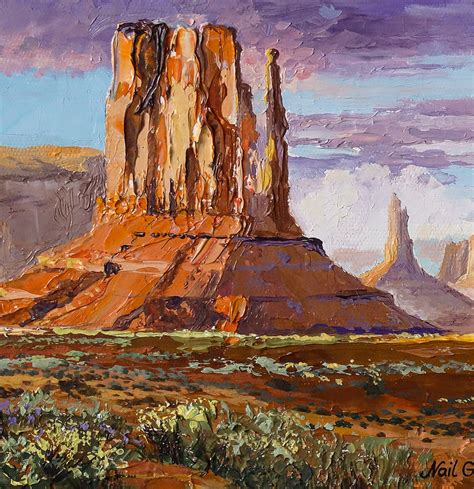 Monument Valley Arizona Painting Minimalist Art National Etsy