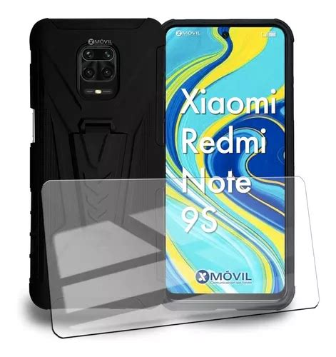 Funda P Xiaomi Redmi Note 9s Uso Rudo Clip Mica Envío Gratis