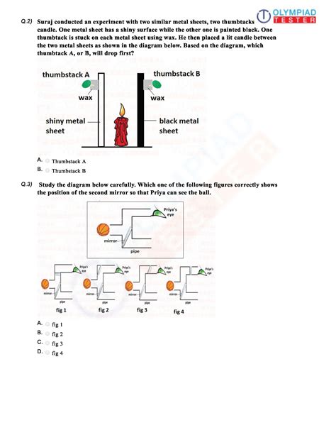 Grade 7 Light Worksheet