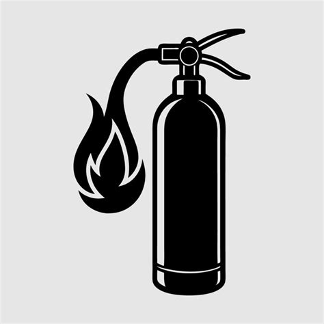 Silhouette Fire Extinguisher Icon Set Isolated On White Premium AI