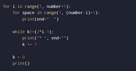 Python Program To Create Pyramid Patterns W3schools Tutorialspoint