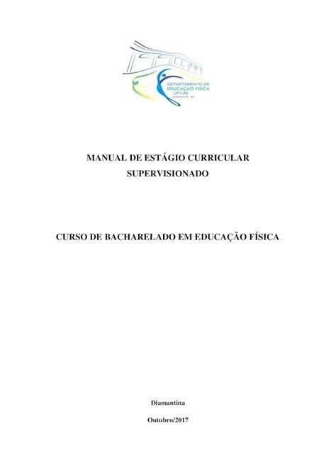 Pdf Manual De Est Gio Curricular Supervisionado Das Compet Ncias