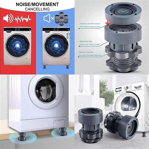 2X Adjustable Height Washing Machine Support Vibration Washing