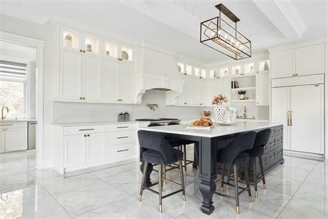 White Matte Black And Gold Custom Kitchen Chervin Kitchen And Bath