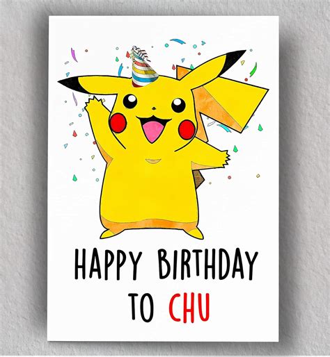 Happy Birthday Pikachu Pokemon Card